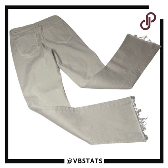 Mother Women's Denim Sleeping Beauty Runaway Flare Jeans Cream Size 27 NWOT - Picture 4 of 12